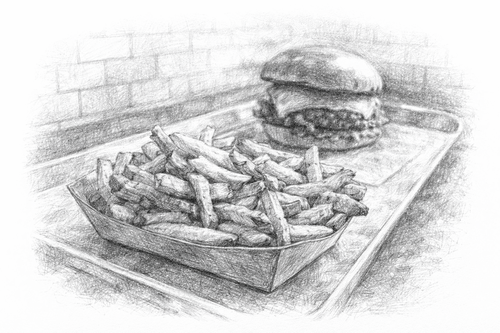 Burger und Pommes gehören  für  viele einfach zusammen, ob wir wollen oder nicht. 